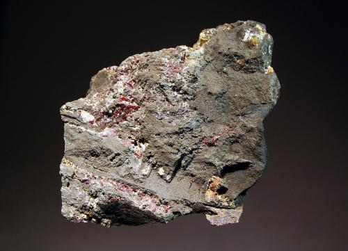 Proustite
Jáchymov, Karlovy Vary Region, Bohemia, Czech Republic
5.0 x 5.4 cm
Small carmine-red crystals of proustite in a matrix of massive arsenic. (Author: crosstimber)