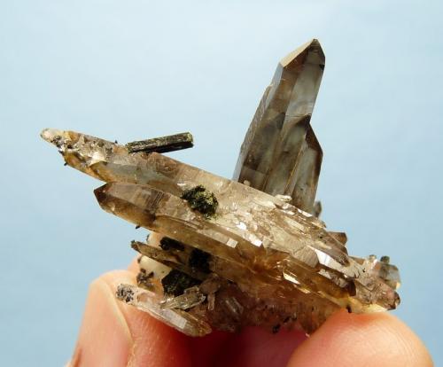 Quartz variety smoky, Aegirine and feldspar.
Mount Malosa, Zomba, Malawi.
46 x 41 x 21 mm
Same as above. (Author: Pierre Joubert)