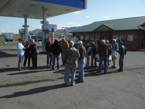 Our group of collectors, eager to get going. (Author: John S. White)