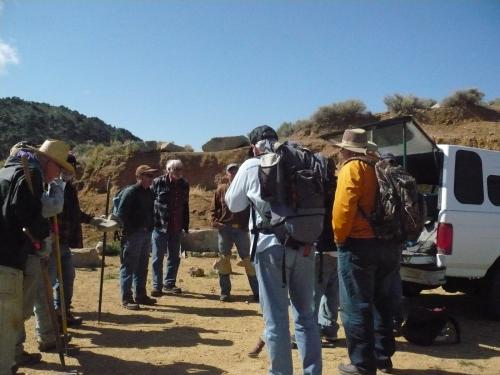 The safety lecture before being allowed to enter the pit. (Author: John S. White)