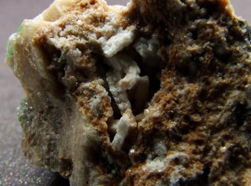 Baryte or Aragonite (var Floss Ferri)
Dam Rigg Area, Whaw, Arkengarthdale, North Yorkshire, England, UK.
FOV 20 x 12 mm approx (Author: nurbo)