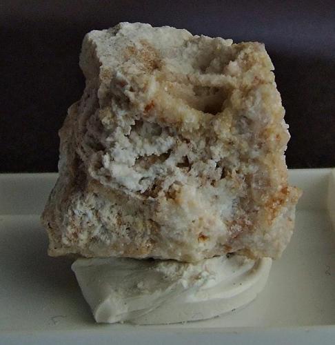 Baryte (possibly) with Calcite
Unnamed dump below Dam Rigg Level, Arkengarthdale, North Yorkshire, England, UK..
20 x 20 mm
Unknown (Possibly Baryte) with micro Calcite crystals coating it. (Author: nurbo)