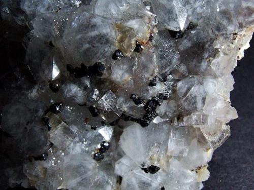 Quartz Sphalerite Fluorite.
Boundary Cross Vein, Rampgill Mine, Alston, Cumbria, England, UK.
FOV 30 x 30 mm approx (Author: nurbo)
