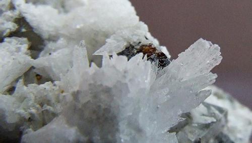 Strontianite.
Hard Level, Old Gang mines, Swaledale, North Yorkshire, 
England, UK.
Strontianite to 7 mm (Author: nurbo)