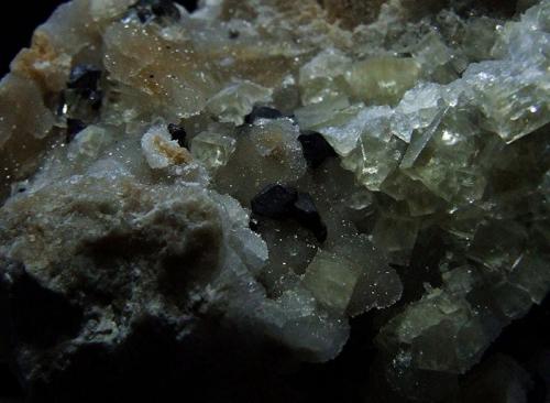 Fluorite Galena and Quartz.
Hartsop Hall, Patterdale, Cumbria, UK.
Fluorite to 4 mm Galena to 2 mm (Author: nurbo)