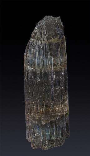 Elbaite
Barra de Salinas district, Coronel Murta, Jequitinhonha Valley, Minas Gerais, Brazil
5.2 x 1.7 cm (Author: am mizunaka)