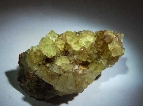 Fluorita.<br />Mina Matagalls (Minas de Sant Marçal), Sant Marçal, Viladrau, Comarca Osona, Gerona / Girona, Cataluña / Catalunya, España<br />60x35 mm.<br /> (Autor: Jesus Franquesa Baucells)