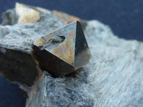 Pirita Octaédrica, Tremolita<br />La Herrería Mine, Burguillos del Cerro, Comarca Zafra-Río Bodión, Badajoz, Extremadura, Spain<br />4 x 3 cm.<br /> (Autor: javier ruiz martin)