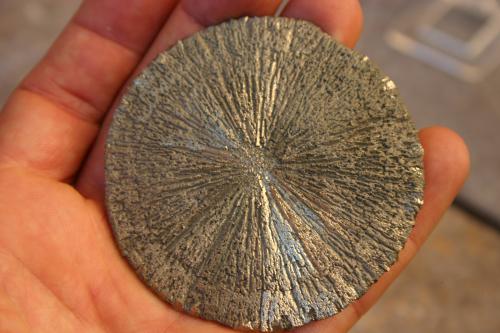 Pirita<br />Sparta, Condado Randolph, Illinois, USA<br />63 mm. de diámetro aprox. - 6 mm.<br /> (Autor: Pedro Naranjo)