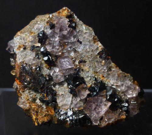Fluorite and Sphalerite<br />Greenlaws Mine, Daddry Shield, Weardale, North Pennines Orefield, County Durham, England / United Kingdom<br />3x3cm<br /> (Author: captaincaveman)