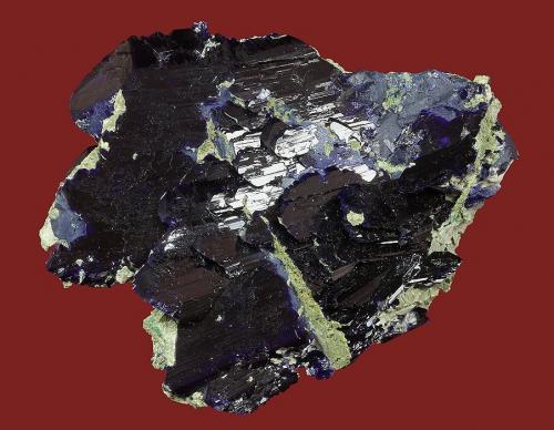 Azurite<br />Tsumeb Mine, Easter Pocket, Tsumeb, Otjikoto Region, Namibia<br />84 x 72 x 28 mm<br /> (Author: GneissWare)