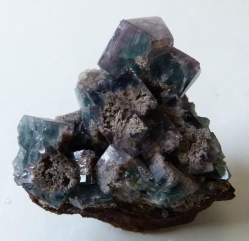 Fluorite<br />Hollywell Mine, Frosterley, Weardale, North Pennines Orefield, County Durham, England / United Kingdom<br />6 x 5.5 x 3.5cm<br /> (Author: captaincaveman)