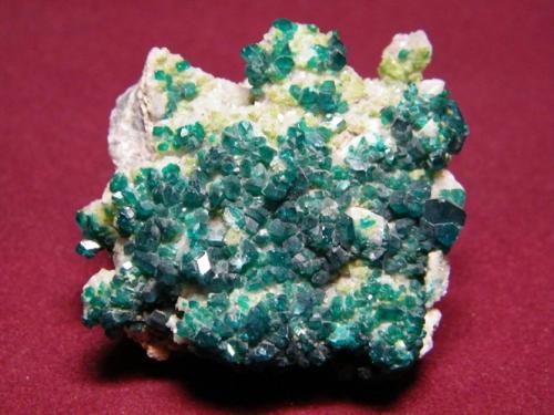 Dioptase<br />Tsumeb Mine, Tsumeb, Otjikoto Region, Namibia<br />50x50mm<br /> (Author: Heimo Hellwig)