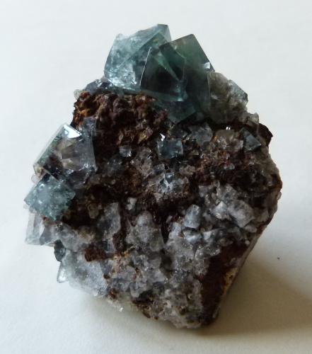Fluorite (green)<br />Blue Circle Cement Quarry (Eastgate Quarry), Eastgate, Weardale, North Pennines Orefield, County Durham, England / United Kingdom<br />4.5x4x3cm<br /> (Author: captaincaveman)