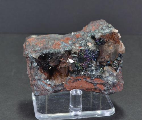 Hematite (var. specularite) and Quartz<br />New Parkside Mines, Frizington, West Cumberland Iron Field, former Cumberland, Cumbria, England / United Kingdom<br />5.5 x 3.0 cm<br /> (Author: captaincaveman)