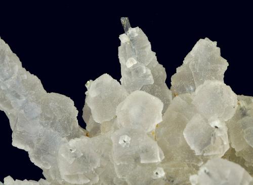 Stibnite coated with Fluorite
Bor Thong Mine, Prachin Buri Province, Thailand

82 x 56 x 38 mm
closeup (Author: GneissWare)