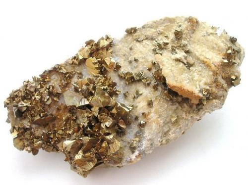 Chalcopyrite, siderite
Georg mine, Willroth, Westerwald, Rhineland-Palatinate, Germany
15 x 7 x 5,5 cm (Author: Andreas Gerstenberg)