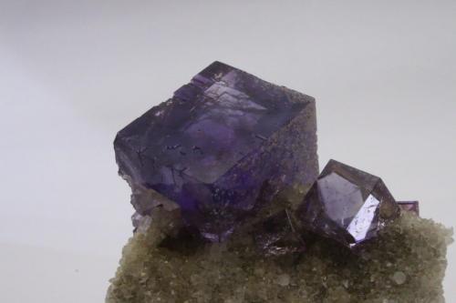 Fluorite, Quartz
Berbes, Berbes Mining area, Ribadesella, Asturias, Spain
Main crystal is 3 x 3 cm (Author: James)