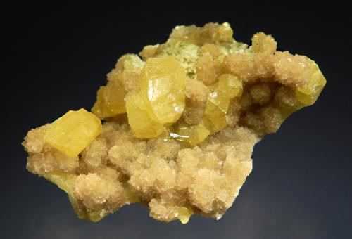 Sulfur<br />Machów Mine, Tarnobrzeg, Subcarpathian Voivodeship, Poland<br />5.0 x 7.0 cm<br /> (Author: crosstimber)