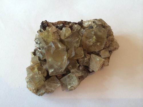 Fluorite (yellow)<br />Blue Circle Cement Quarry (Eastgate Quarry), Eastgate, Weardale, North Pennines Orefield, County Durham, England / United Kingdom<br />8 x 5 x 2.5 cm<br /> (Author: captaincaveman)