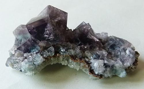 Fluorite (purple)<br />Hollywell Mine, Frosterley, Weardale, North Pennines Orefield, County Durham, England / United Kingdom<br />7x3.5x2.5cm 52g<br /> (Author: captaincaveman)