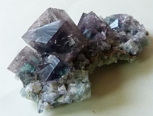 Fluorite (purple)<br />Hollywell Mine, Frosterley, Weardale, North Pennines Orefield, County Durham, England / United Kingdom<br />7x3.5x2.5cm 52g<br /> (Author: captaincaveman)