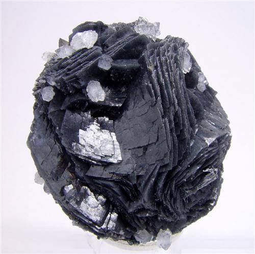 Calcite & Quartz<br />Herja Mine, Chiuzbaia, Baia Sprie, Maramures, Romania<br />H:6.5 cm x W:5.5 cm x D:5 cm<br /> (Author: Adrian Pripoae)