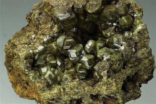 Andradite<br />Ocna de Fier, Banat Mountains, Ocna de Fier-Dognecea District, Caraș-Severin, Romania<br />H:5cm x W:5cm x D:3.5cm<br /> (Author: Adrian Pripoae)