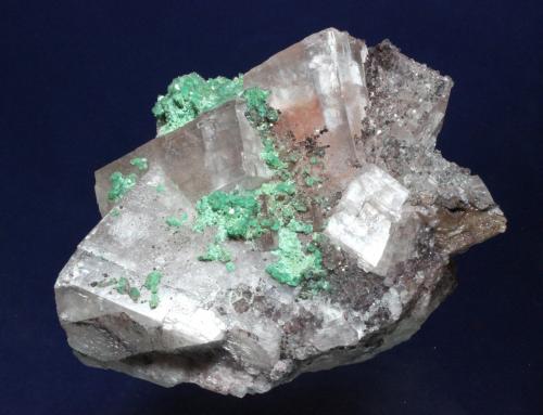 Calcite, Malachite<br />Tsumeb Mine, Tsumeb, Otjikoto Region, Namibia<br /><br /> (Author: Don Lum)