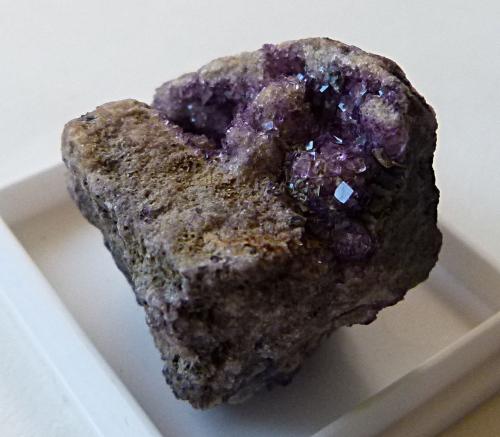 Fluorite<br />Great Bell Lead Mine, Dalefoot Level, Mallerstang, North Pennines Orefield, former Westmorland, Cumbria, England / United Kingdom<br />2.8x2x2cm 30g<br /> (Author: captaincaveman)