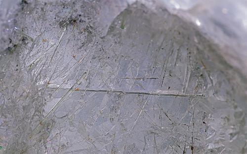 Quartz with inclusions<br />Merelani Hills, Lelatema Mountains, Simanjiro District, Manyara Region, Tanzania<br /><br /> (Author: am mizunaka)