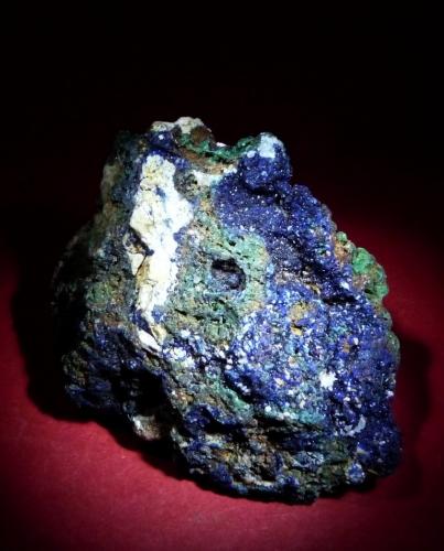 Azurita.<br />Mina Linda Mariquita, El Molar, Comarca Priorat, Tarragona, Cataluña / Catalunya, España<br />65x45 mm.<br /> (Autor: Jesus Franquesa Baucells)