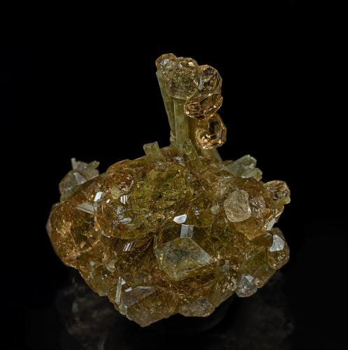 Grossular, Diopside<br />Jeffrey Mine, Asbestos, Les Sources RCM, Estrie, Québec, Canada<br />2.6 x 2.3 x 1.6 cm<br /> (Author: am mizunaka)