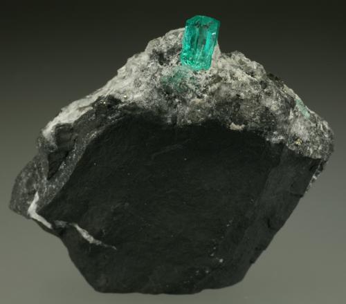 Beryl (variety emerald), Calcite, Pyrite, Quartz<br />Coscuez mining district, Municipio San Pablo de Borbur, Western Emerald Belt, Boyacá Department, Colombia<br />50x20x45mm<br /> (Author: Fiebre Verde)