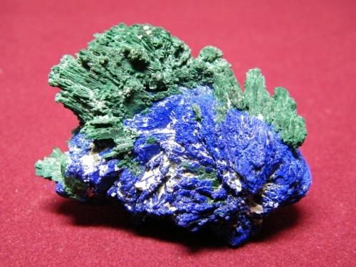 Azurite and Malachite<br />Tsumeb Mine, Tsumeb, Otjikoto Region, Namibia<br />50x50mm<br /> (Author: Heimo Hellwig)