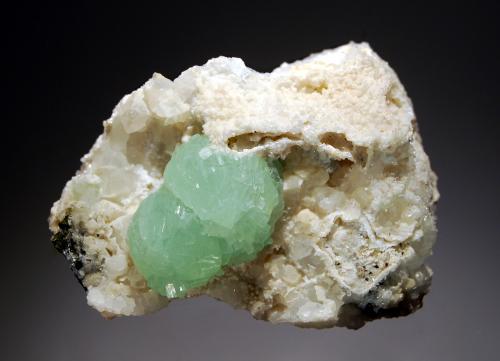 Prehnite<br />Goboboseb Mountains, Brandberg area, Erongo Region, Namibia<br />5.5 x 7.0 cm<br /> (Author: Michael Shaw)