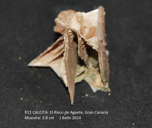 Calcita<br />Barranco de El Risco, Agaete, Gran Canaria, Provincia de Las Palmas, Canarias, España<br />2.8 cm<br /> (Autor: Jose Bello)