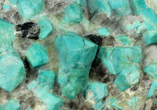 Microcline (var. amazonite) and Muscovite<br />Kern Knob Pluton, Lone Pine, Inyo Mountains (Inyo Range), Inyo County, California, USA<br />233 x 203 x 83 mm<br /> (Author: GneissWare)