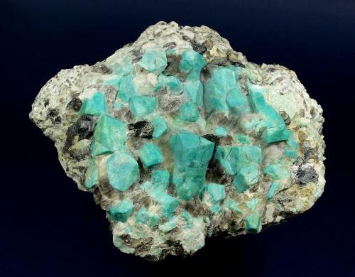 Microcline (var. amazonite) and Muscovite<br />Kern Knob Pluton, Lone Pine, Inyo Mountains (Inyo Range), Inyo County, California, USA<br />233 x 203 x 83 mm<br /> (Author: GneissWare)