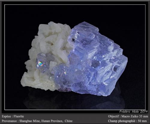 Fluorite<br />Shangbao Mine, Leiyang, Hengyang Prefecture, Hunan Province, China<br />fov 50 mm<br /> (Author: ploum)