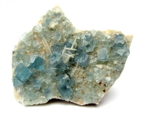 Fluorite<br />Blanchard Mine (Portales-Blanchard Mine), Bingham, Hansonburg District, Socorro County, New Mexico, USA<br />Specimen size 9 cm, largest crystal 1 cm<br /> (Author: Tobi)