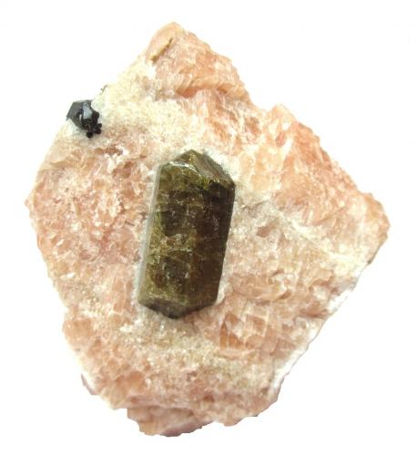 Fluorapatite<br />Mina Yates, Lago Otter, Pontiac RCM, Outaouais, Québec, Canadá<br />Specimen size 7 cm, largest crystal 3,3 cm<br /> (Author: Tobi)