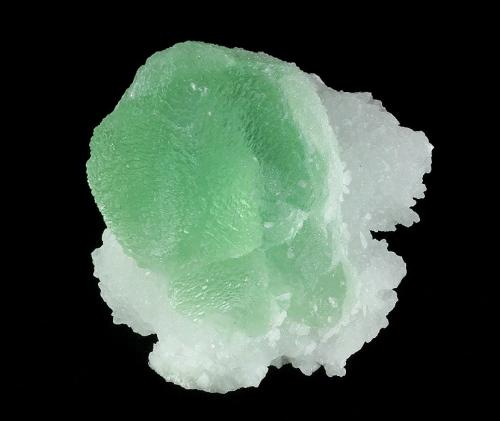 Fluorite on Quartz<br />Xiefang Mine, Ruijin, Ganzhou Prefecture, Jiangxi Province, China<br />81.0 x 80.0 x 50.0 mm<br /> (Author: GneissWare)