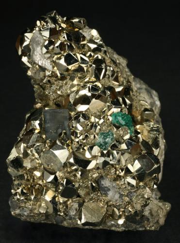 Beryl (variety emerald), Calcite, Pyrite, Dolomite<br />Chivor mining district, El Acuario Mine, Municipio Chivor, Eastern Emerald Belt, Boyacá Department, Colombia<br />60x45x55mm<br /> (Author: Fiebre Verde)