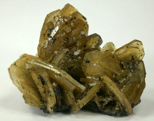 Barite, Calcite<br />Muzo mining district, Western Emerald Belt, Boyacá Department, Colombia<br />4cm across<br /> (Author: Fiebre Verde)