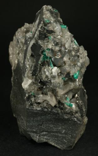 Beryl (variety emerald), Calcite<br />La Pita mining district, Municipio Maripí, Western Emerald Belt, Boyacá Department, Colombia<br />75x55x90mm<br /> (Author: Fiebre Verde)