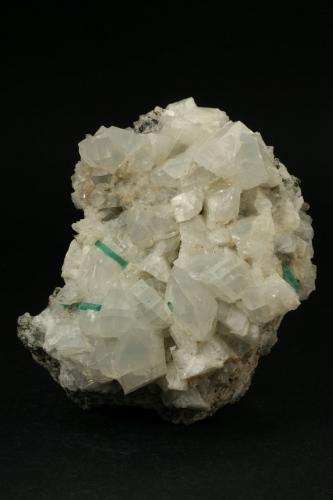 Beryl (variety emerald), Calcite, Pyrite<br />Chivor mining district, Municipio Chivor, Eastern Emerald Belt, Boyacá Department, Colombia<br />80x65x60mm<br /> (Author: Fiebre Verde)