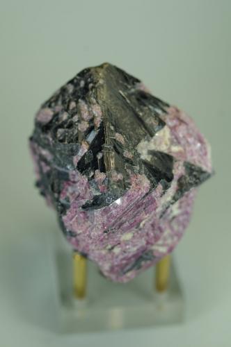 Casiterita con Elbaita (variedad rubelita)<br />Medina Municipality, Minas Gerais, Brazil<br />50x50x35 mm<br /> (Autor: Juan María Pérez)