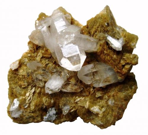 Quartz on siderite<br />Mina Pfannenberger Einigkeit, Salchendorf, Neunkirchen, Distrito Siegen-Wittgenstein, Arnsberg, Renania del Norte-Westfalia/Nordrhein-Westfalen, Alemania<br />Specimen size 4,5 cm<br /> (Author: Tobi)