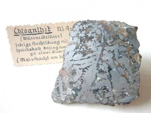 Chloanthite<br />Mai Shaft, Schneckenstein cliff, Tannenbergsthal, Muldenhammer, Vogtlandkreis, Saxony/Sachsen, Germany<br />60 x 55 x 50 mm<br /> (Author: Andreas Gerstenberg)